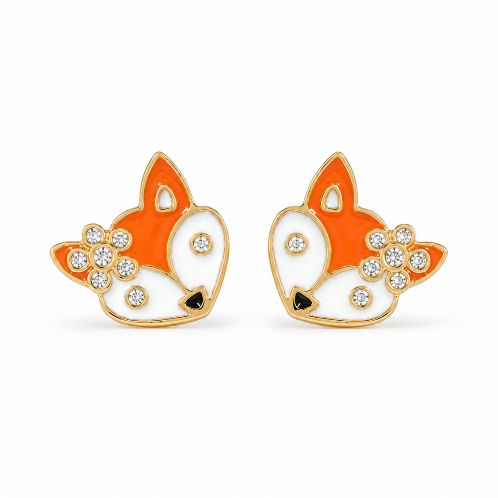 Fox  Diamond Kids Studs Earrings