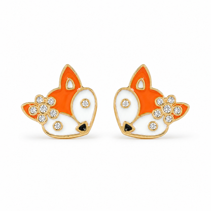 Fox  Diamond Kids Studs Earrings