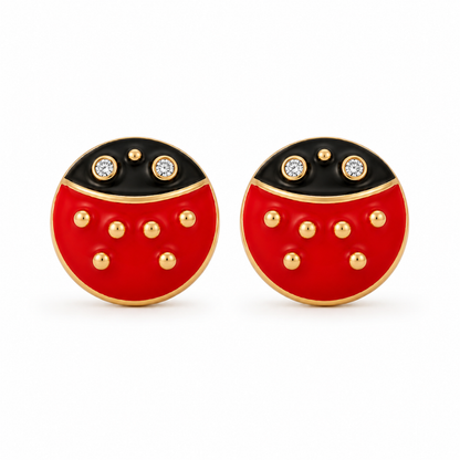 Kids Ladybug  Diamond Earrings