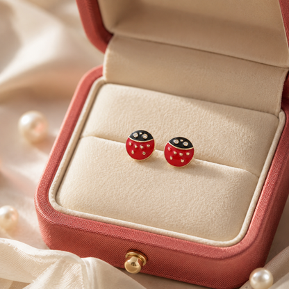 Kids Ladybug  Diamond Earrings