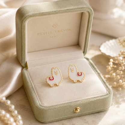 Kids Llama Diamond Earrings