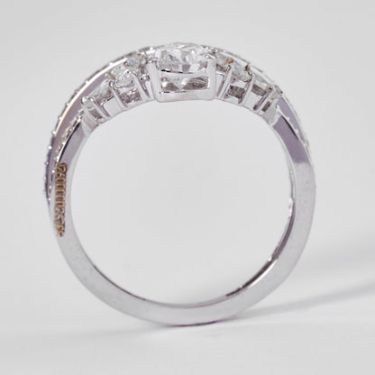 Pear Diamond Cluster Ring