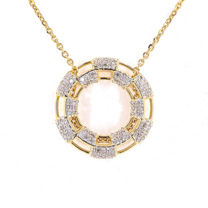 Diamond Circle Pendant Necklace