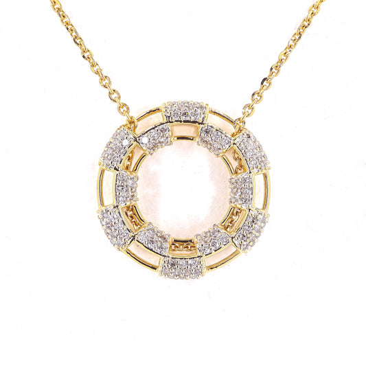 Diamond Circle Pendant Necklace