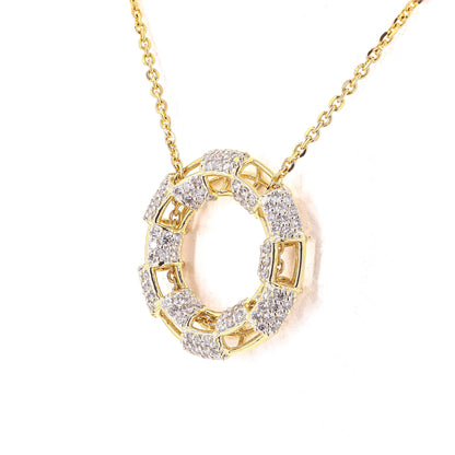 Diamond Circle Pendant Necklace