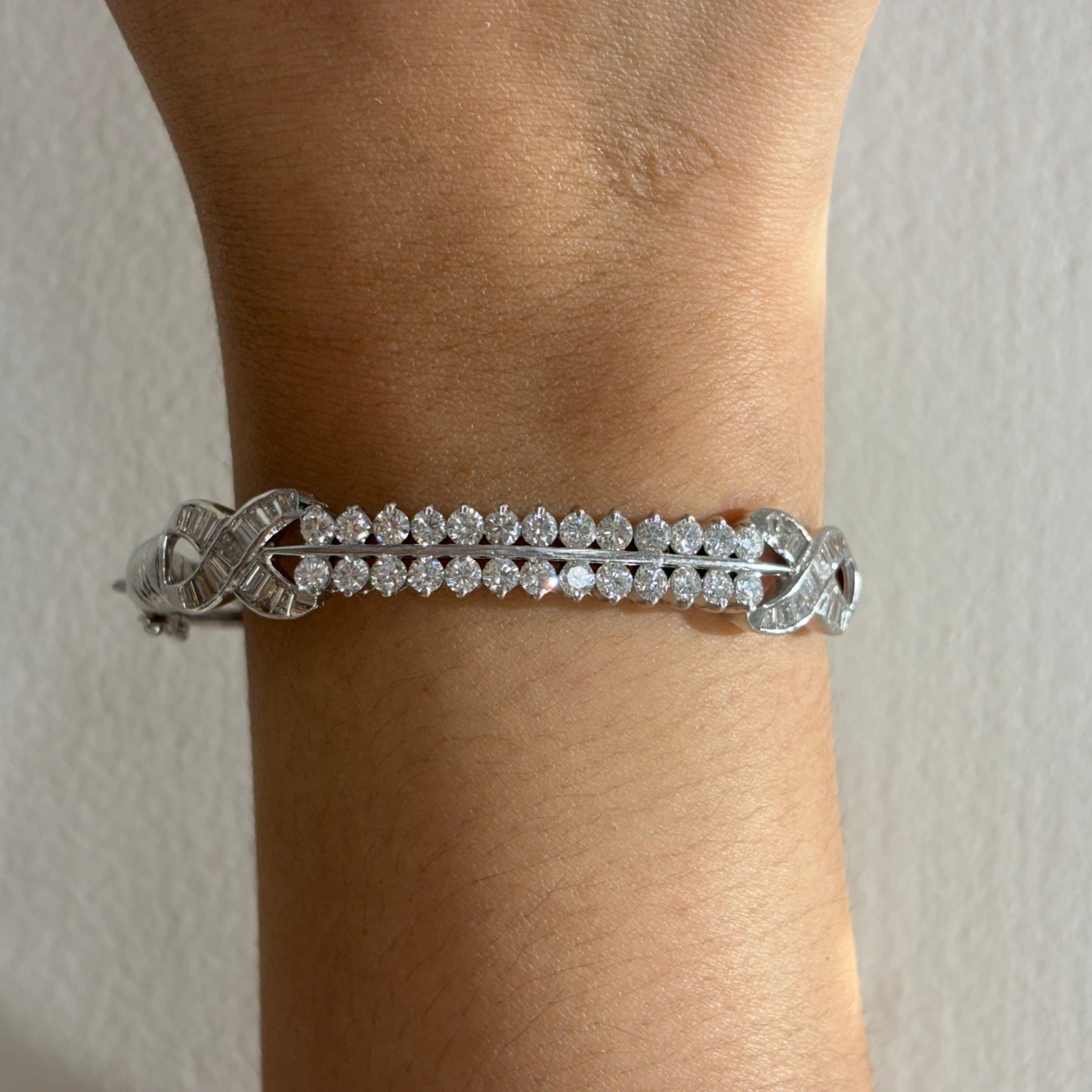 Double Row Diamond Bangle