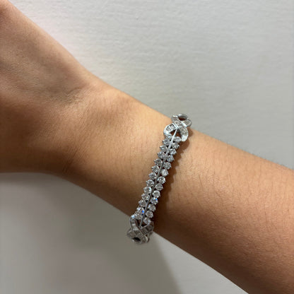 Double Row Diamond Bangle