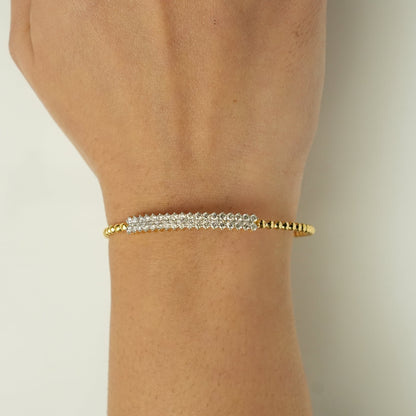 Diamond Bar Beaded Bracelet