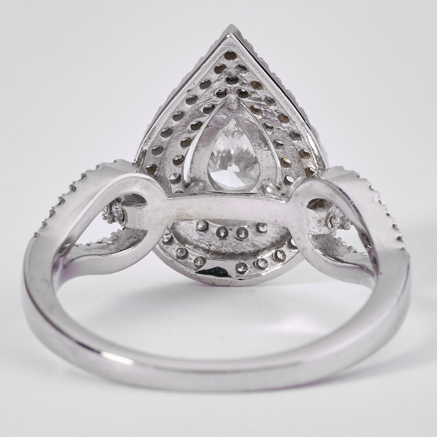 Pear Shape Halo Diamond Ring