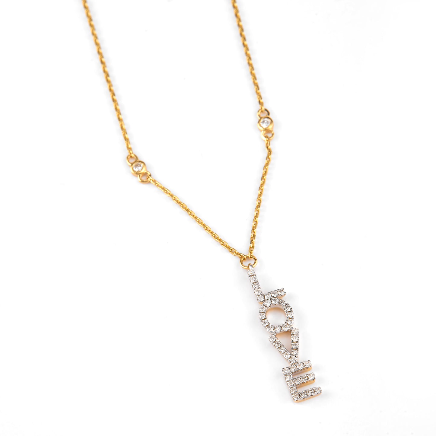 Diamond LOVE Pendant Necklace