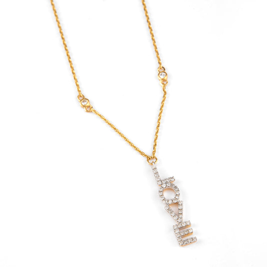 Diamond LOVE Pendant Necklace
