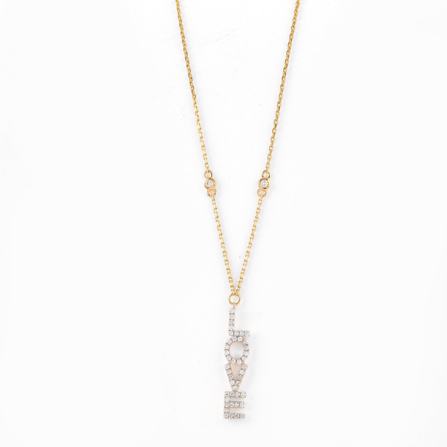 Diamond LOVE Pendant Necklace