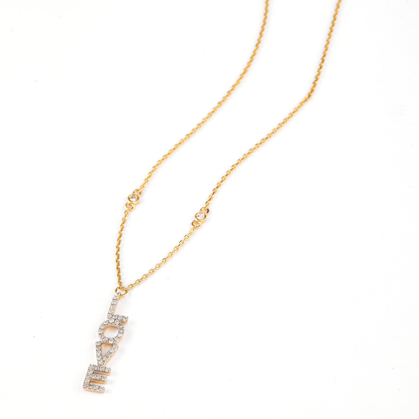 Diamond LOVE Pendant Necklace