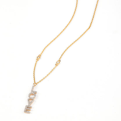 Diamond LOVE Pendant Necklace