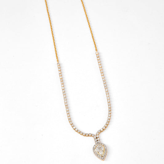 Pear Shape Diamond Drop Necklace