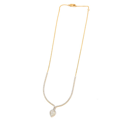 Pear Shape Diamond Drop Necklace