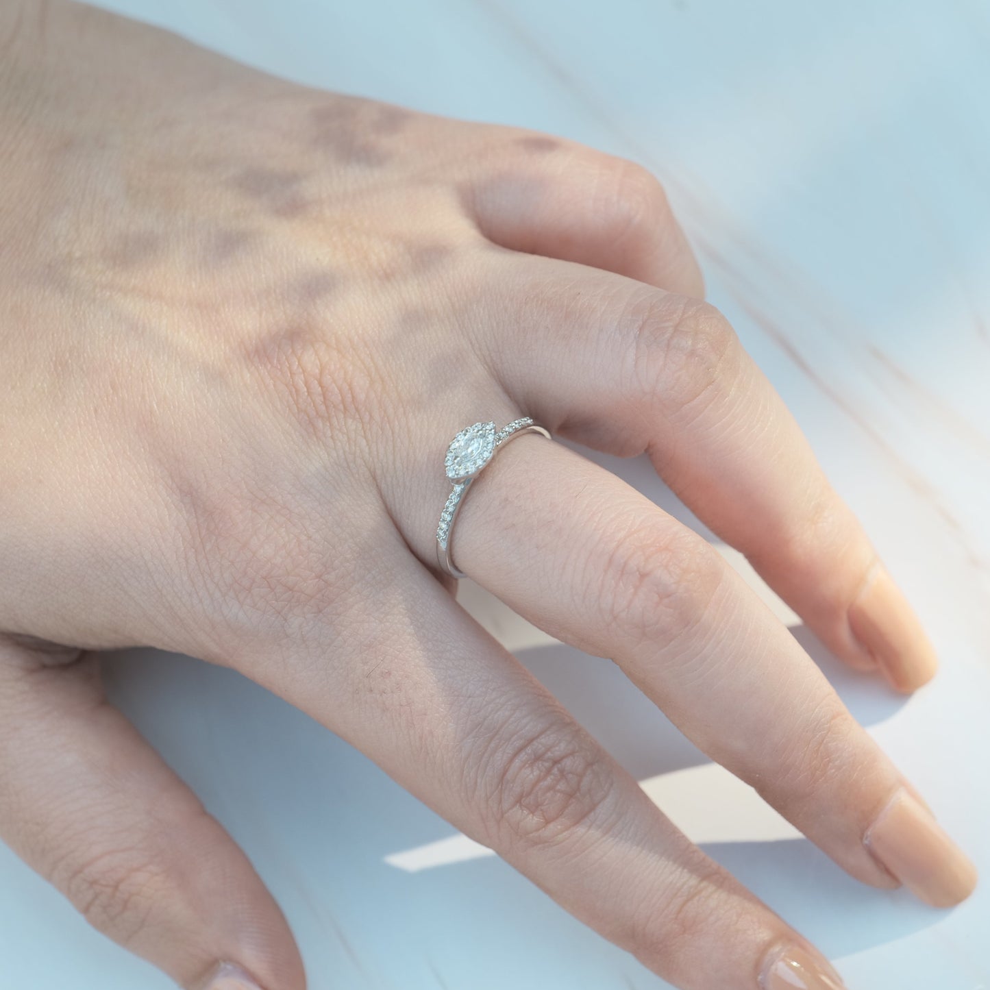 Marquise Natural Diamond Proposal Ring