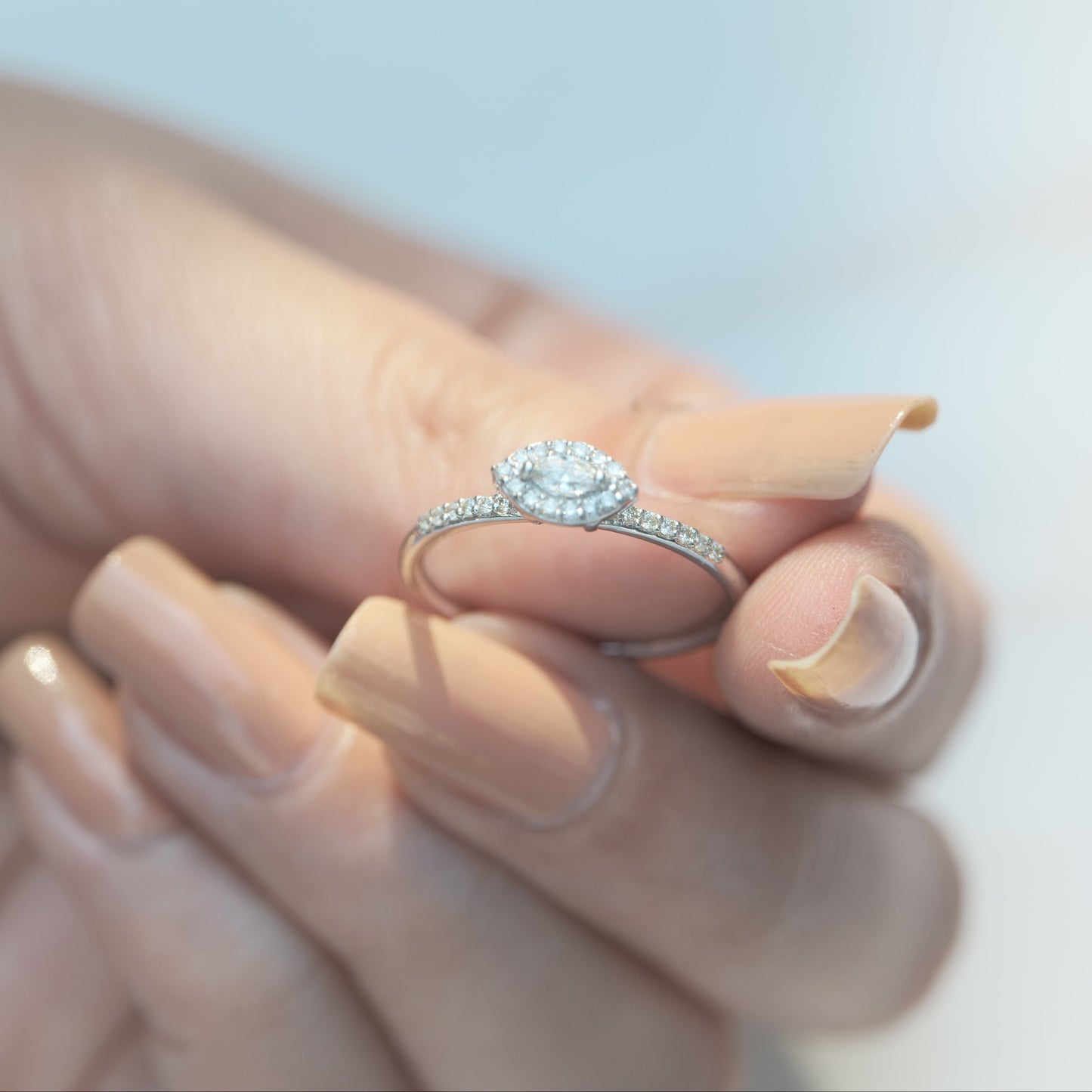 Marquise Natural Diamond Proposal Ring