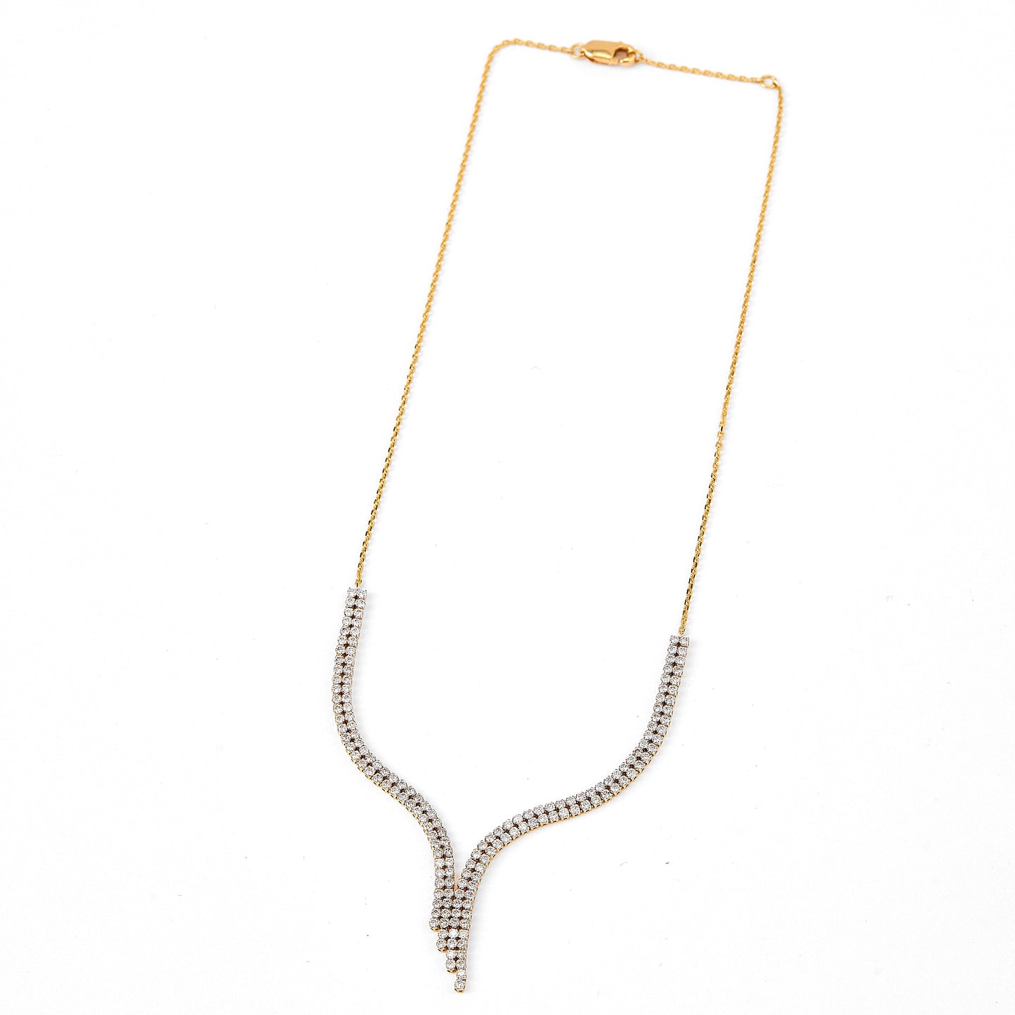 Natural Diamond Y Necklace