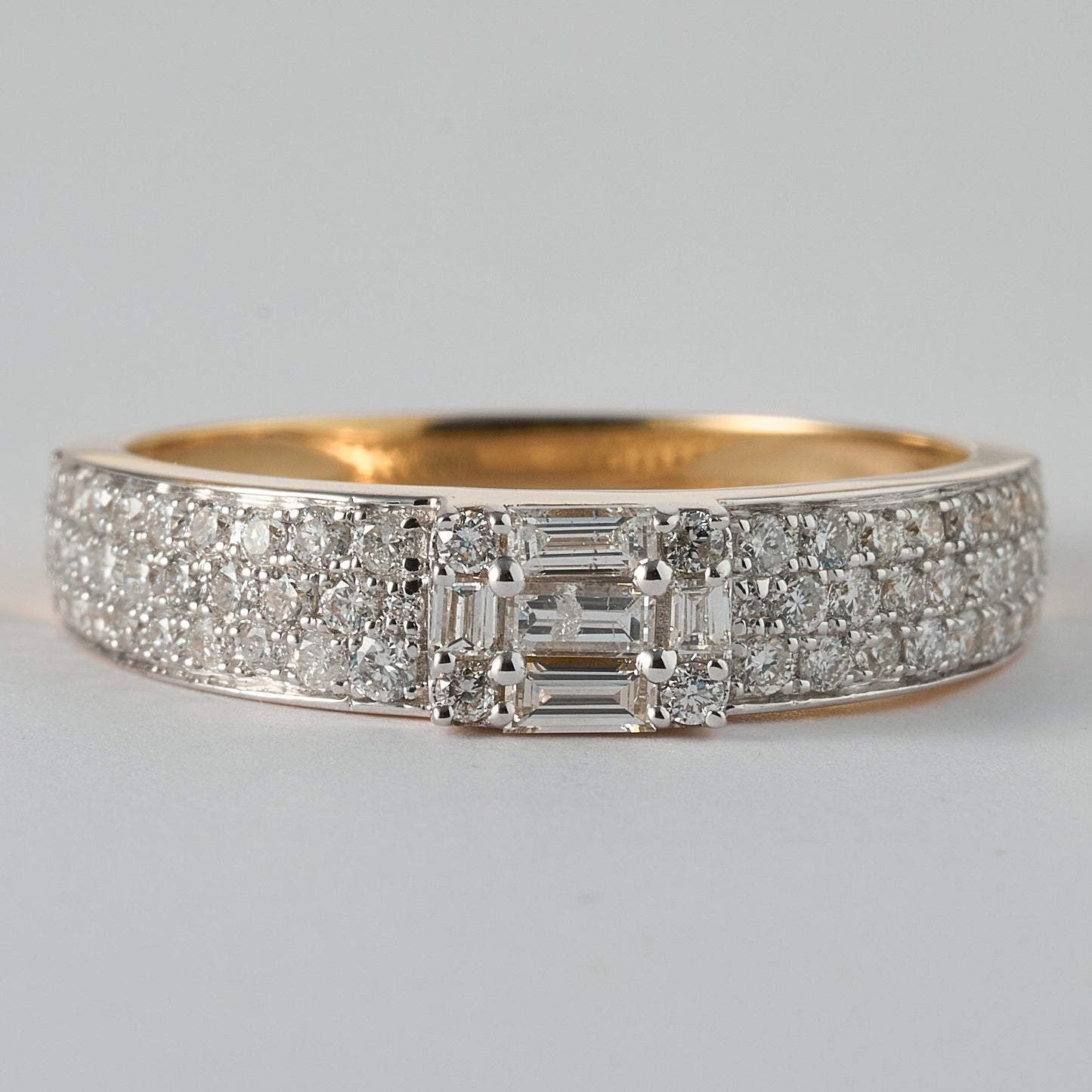 Diamond Cluster Wedding Band Ring