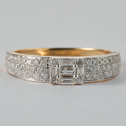 Diamond Cluster Wedding Band Ring