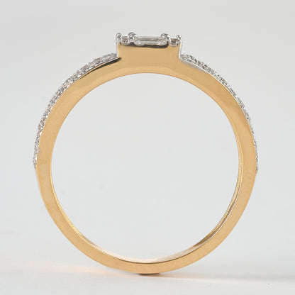 Diamond Cluster Wedding Band Ring