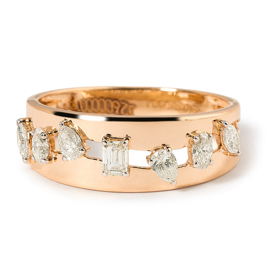 Multi Shape Diamond Band Ring