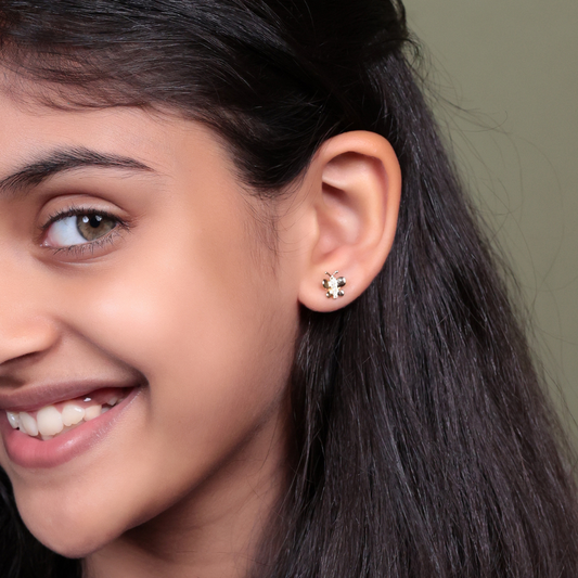 Kids Butterfly Diamond Stud Earrings
