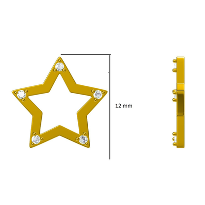Kids Sparkling Star Diamond Stud Earrings