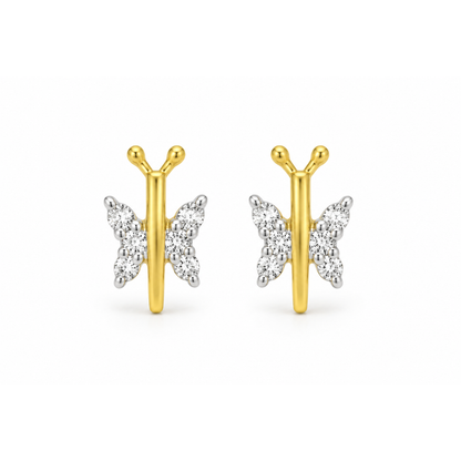Kids Dragonfly Diamond Stud Earrings