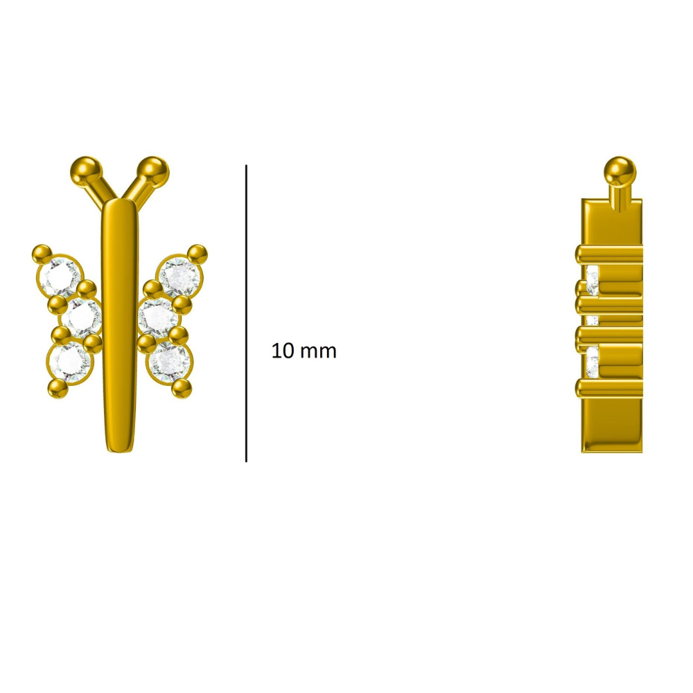 Kids Dragonfly Diamond Stud Earrings