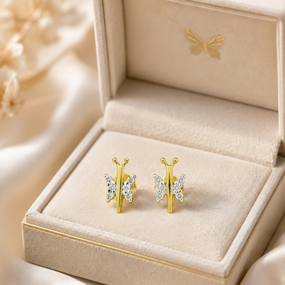 Kids Dragonfly Diamond Stud Earrings