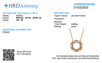 Diamond Circle Pendant Necklace