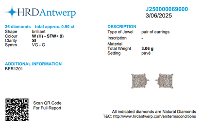 Square Diamond Studs