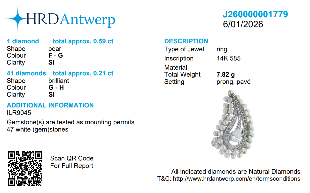 Pearl Diamond Ring