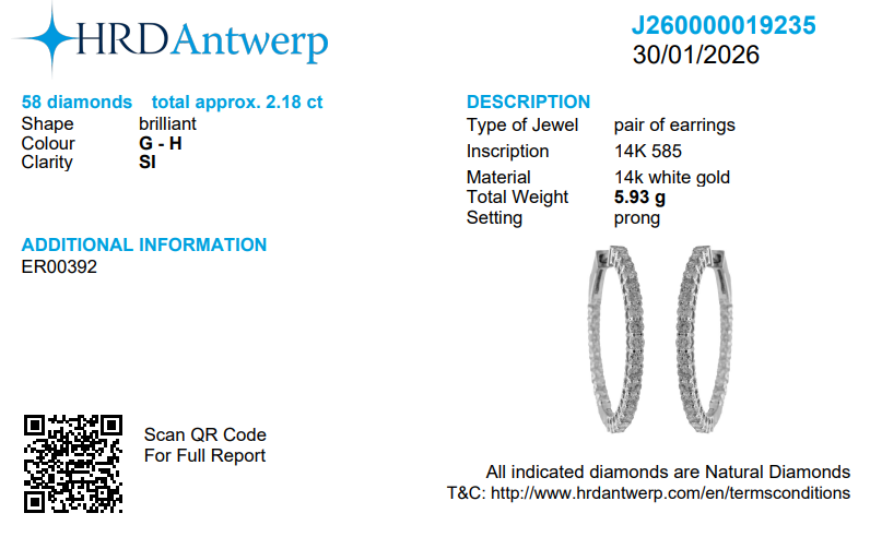 Inside Out Diamond Hoop Earrings