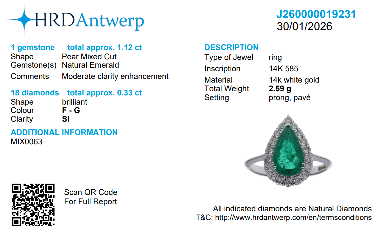 Pear Emerald Halo Diamond Ring