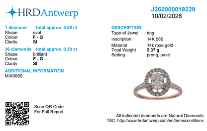 Halo Oval Diamond Engagement Ring
