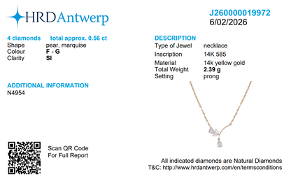 Curved Drop Pendant Necklace