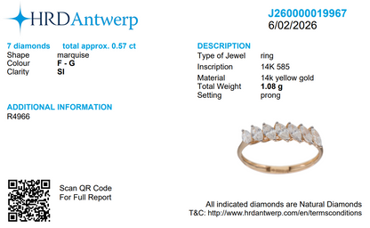 Marquise Diamond Half Eternity Ring