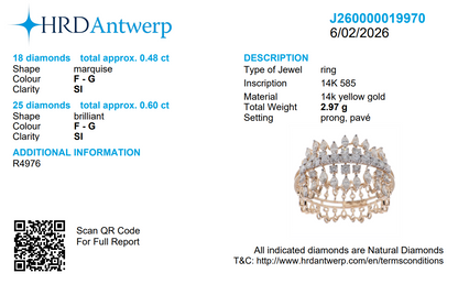 Wide Diamond Statement Ring