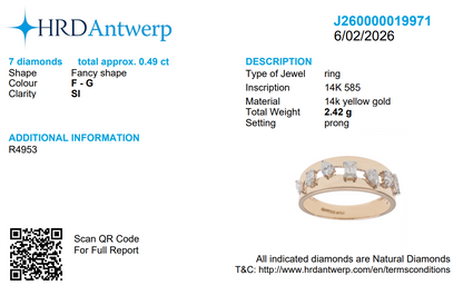 Multi Shape Diamond Band Ring