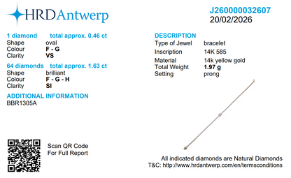 Oval Diamond Tennis Bracelet