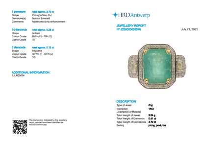 Emerald Cut Halo Ring