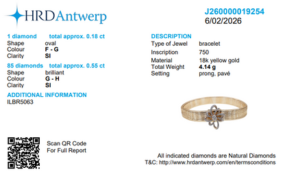 Floral Diamond Mesh Bracelet