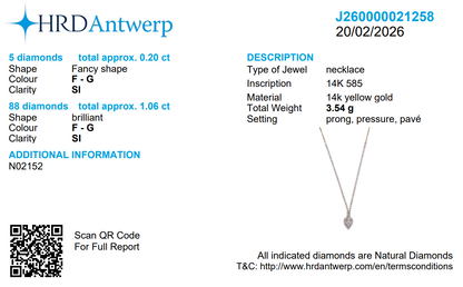 Pear Shape Diamond Drop Necklace