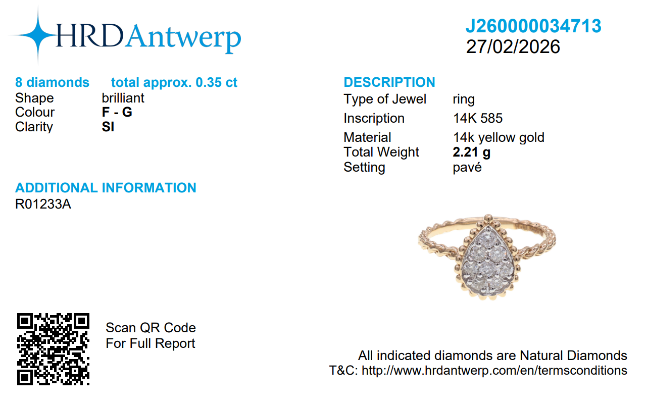 Pear Diamond Cluster Ring