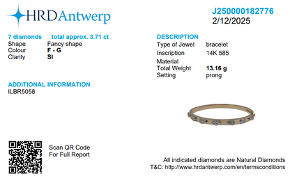 Fancy Natural Diamond Bangle Bracelet