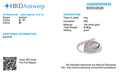 Leaf Natural Diamond Wrap Ring
