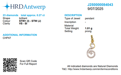 Spiral Diamond Pendant